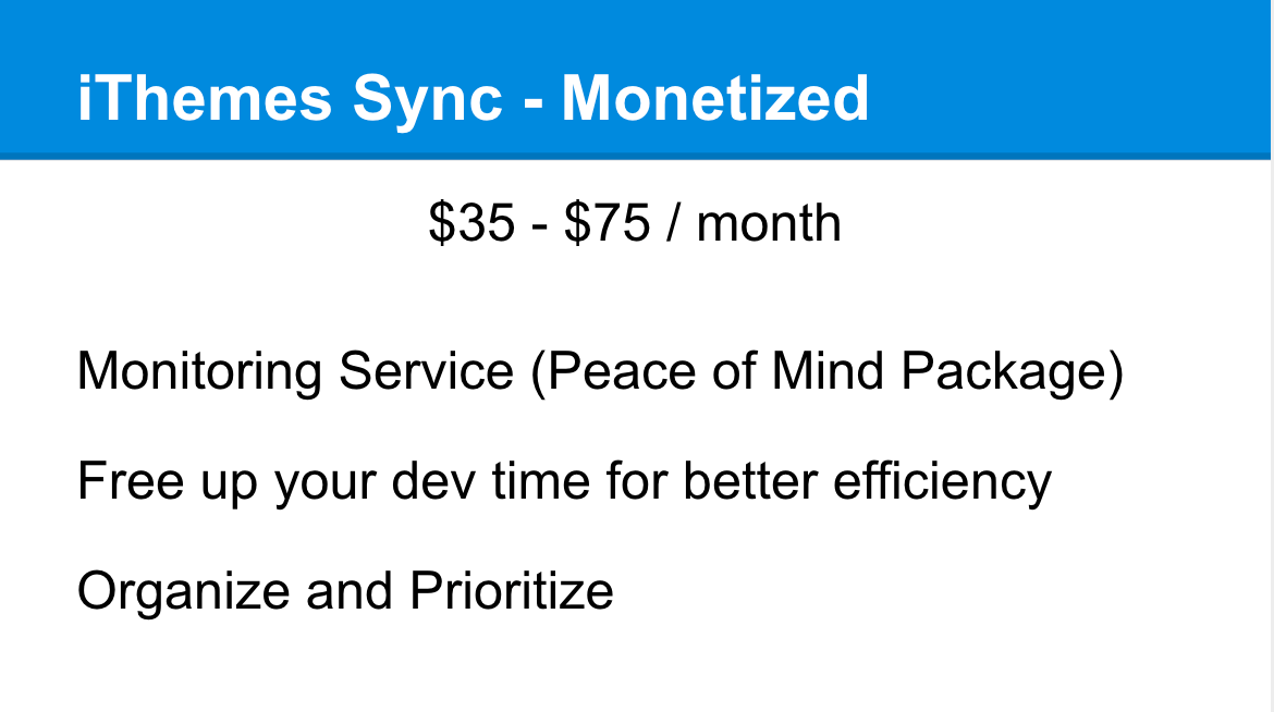 iThemes Sync monetized