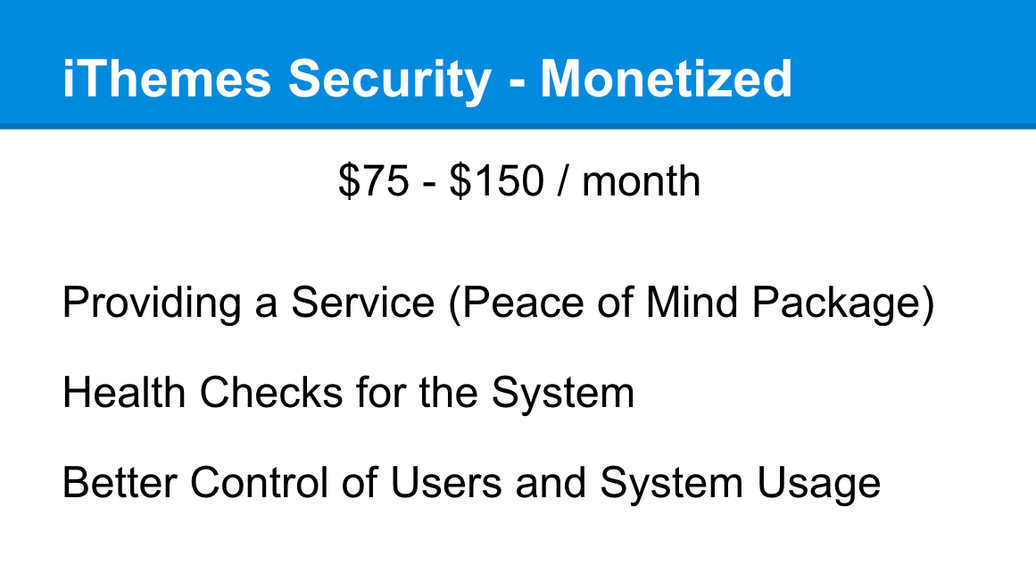 iThemes Security monetized