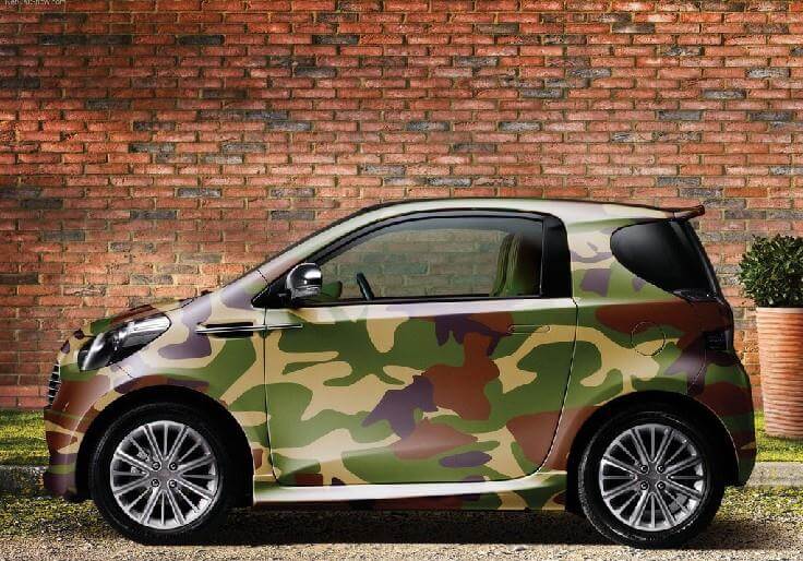 A camouflaged smart car, not the security I want