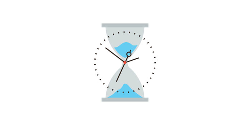 Time is running out flat line icon concept