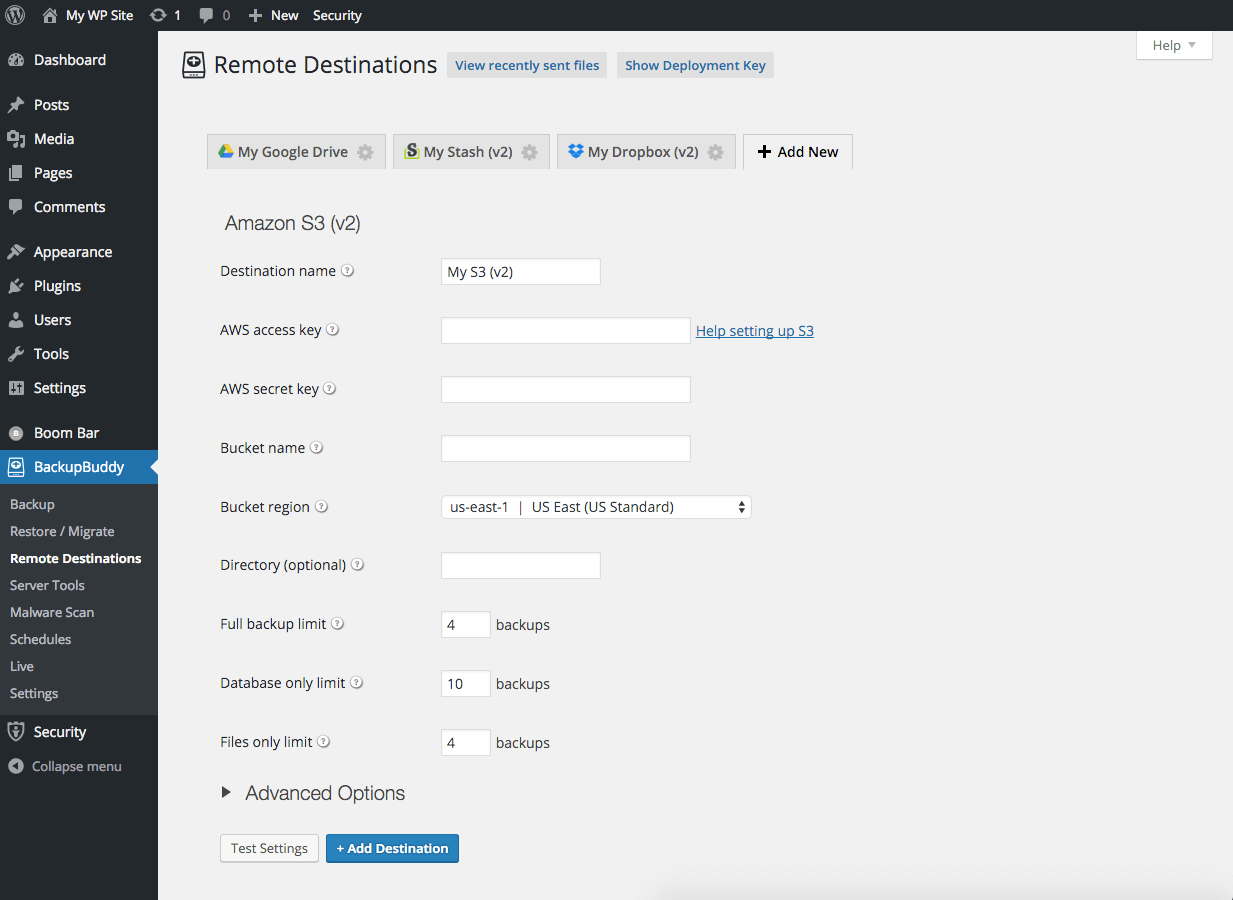 wordpress amazons3