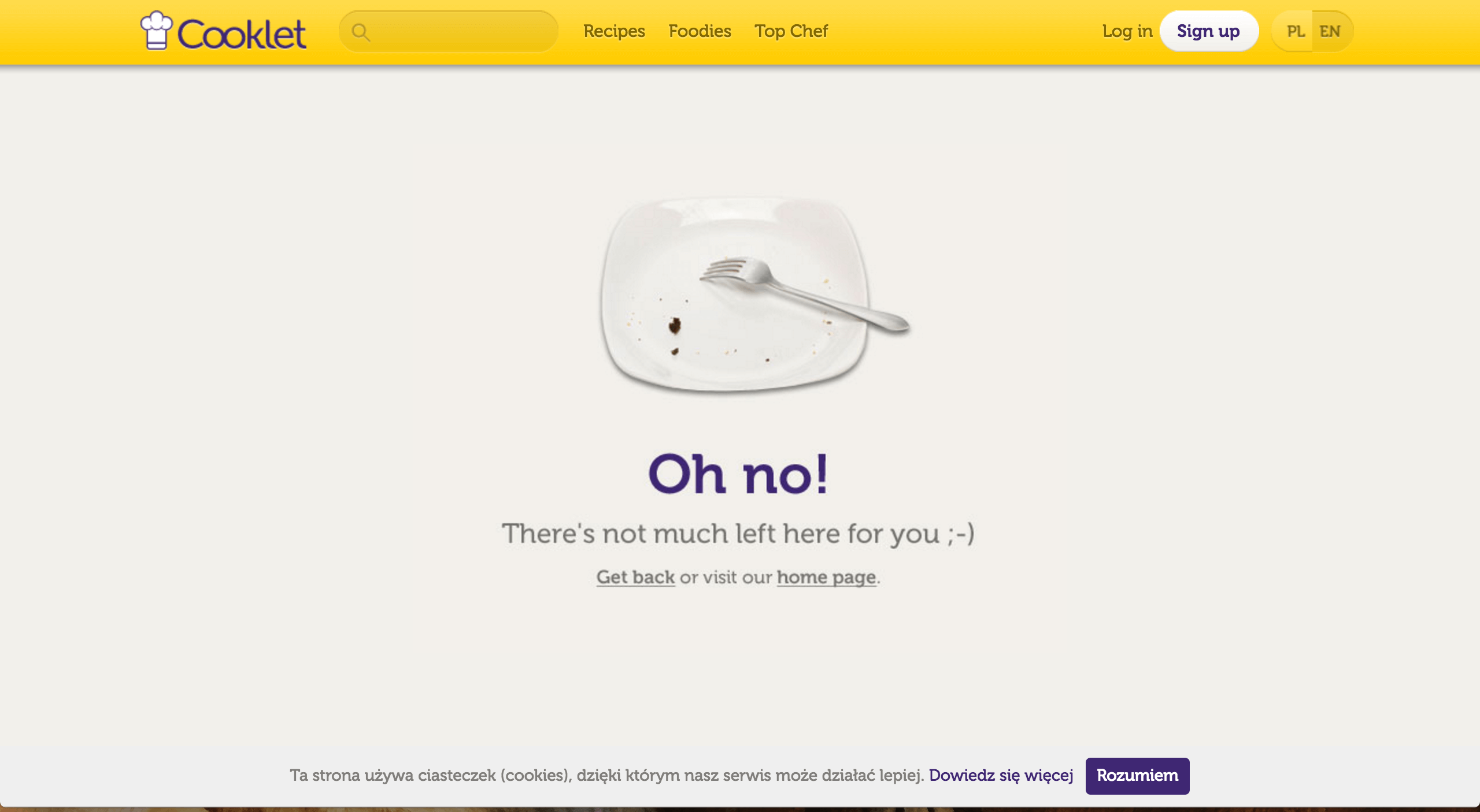 Cooklet 404 Page