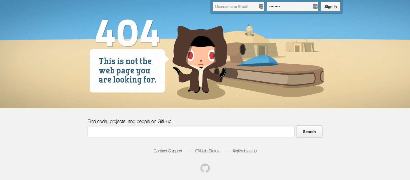 GitHub 404 Page