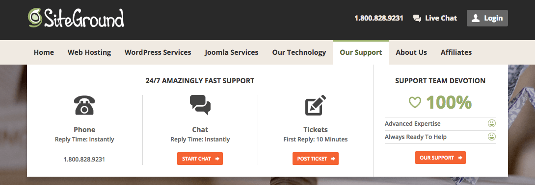 hosting support options