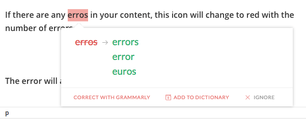 Grammarly Corrections