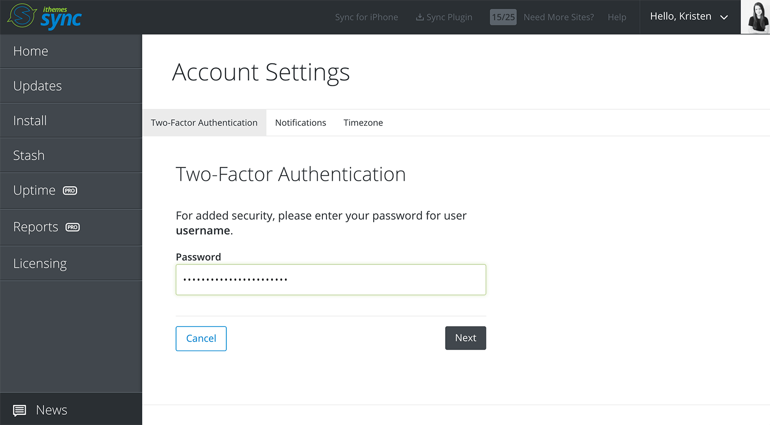sync account settings