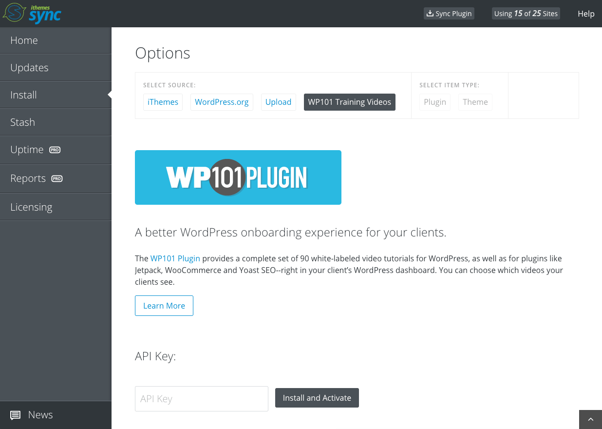 WP101 plugin