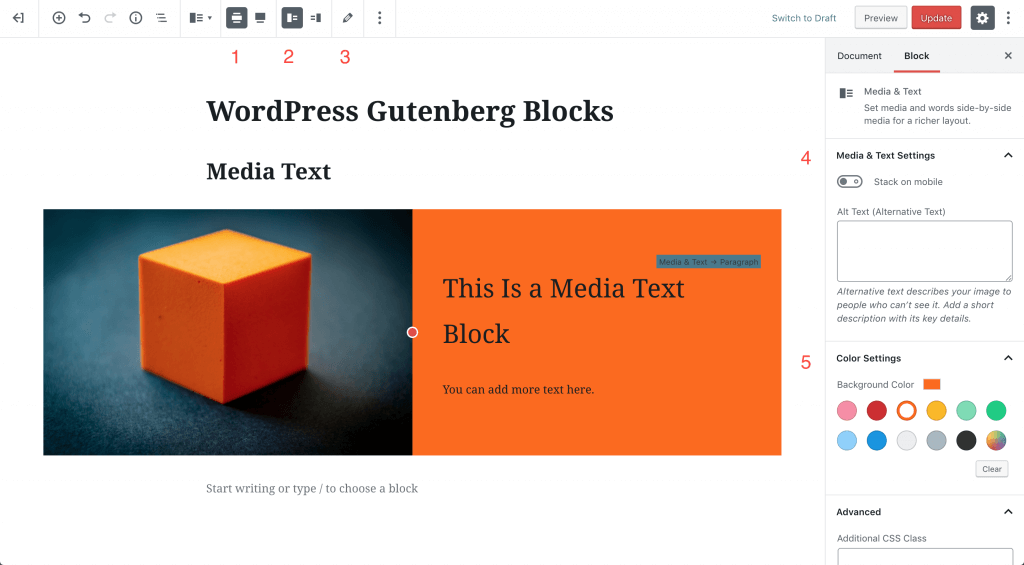 MediaText block