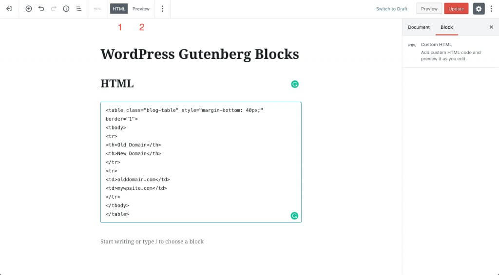 wp-gutenberg-blocks-html