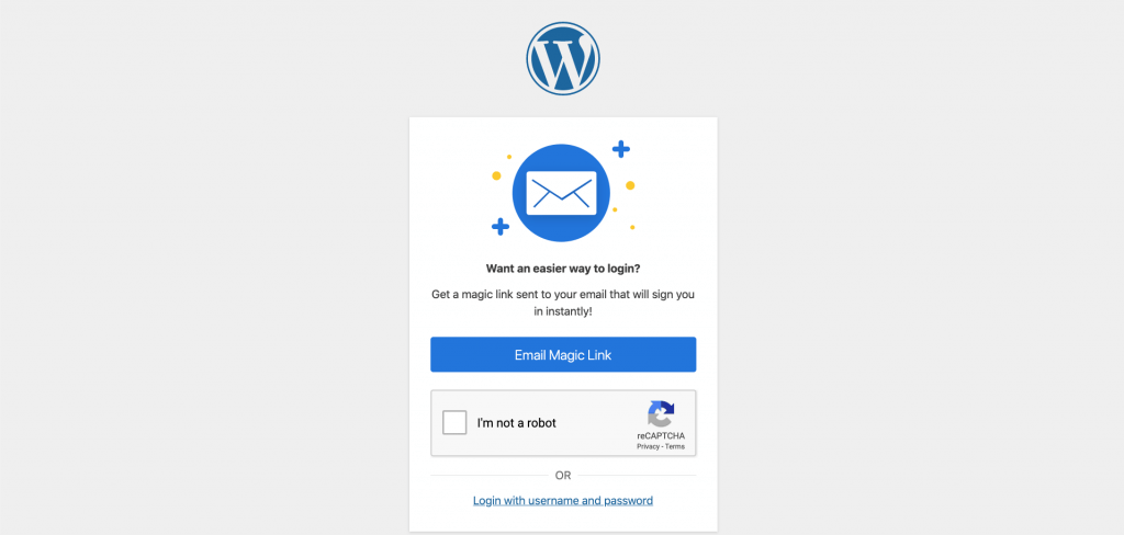 Magic Link Method First Screen