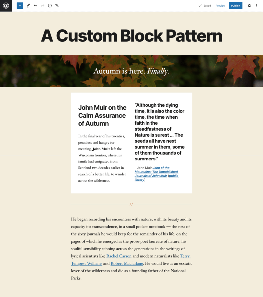 how to build wordpress block patterns