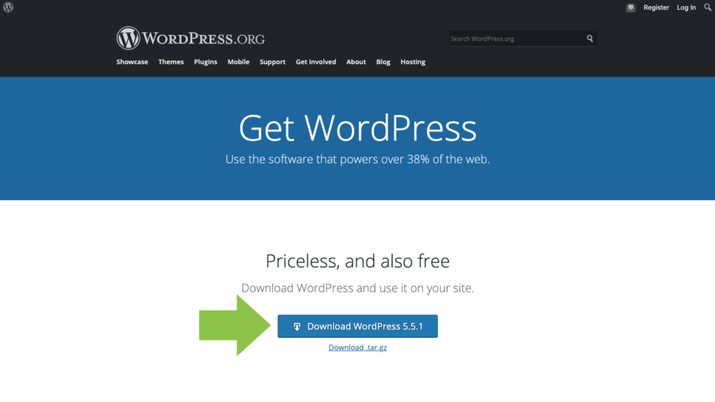how to download WordPress