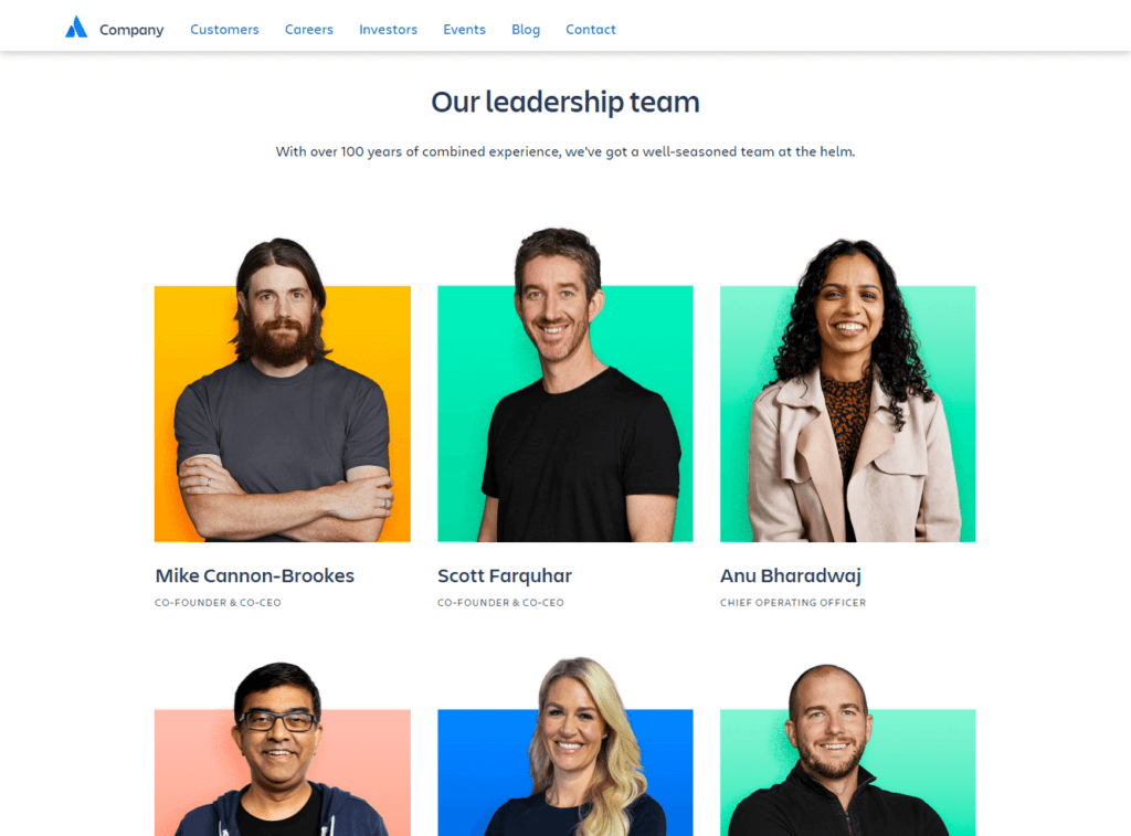 Atlassian Team Page