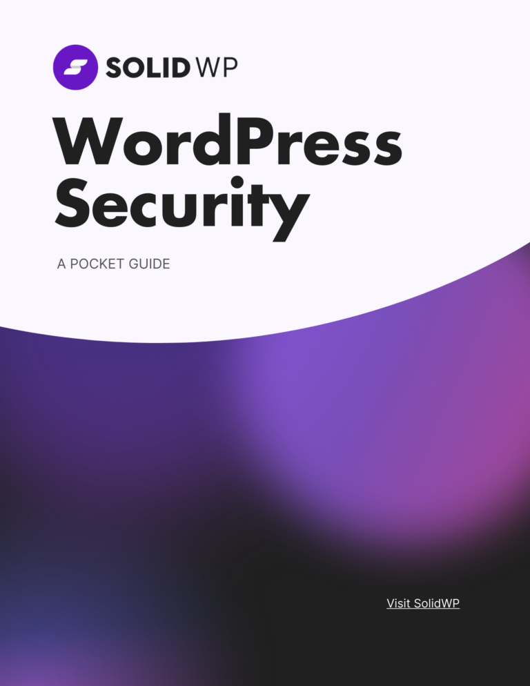 Guide Cover: SolidWP WordPress Security Pocket Guide