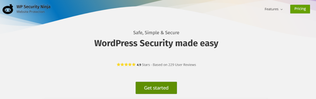 WP Security Ninja homepage