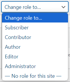 WordPress default user roles