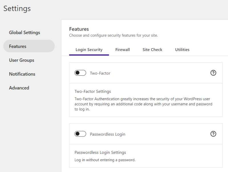 Solid Security login protection features