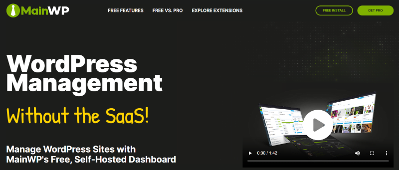 Unlocking Better Workflow: Managing Multiple WordPress Sites 14 MainWP homepage