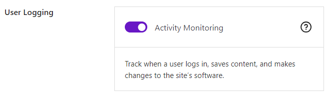 Solid Security user logging feature
