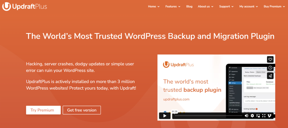 UpdraftPlus homepage